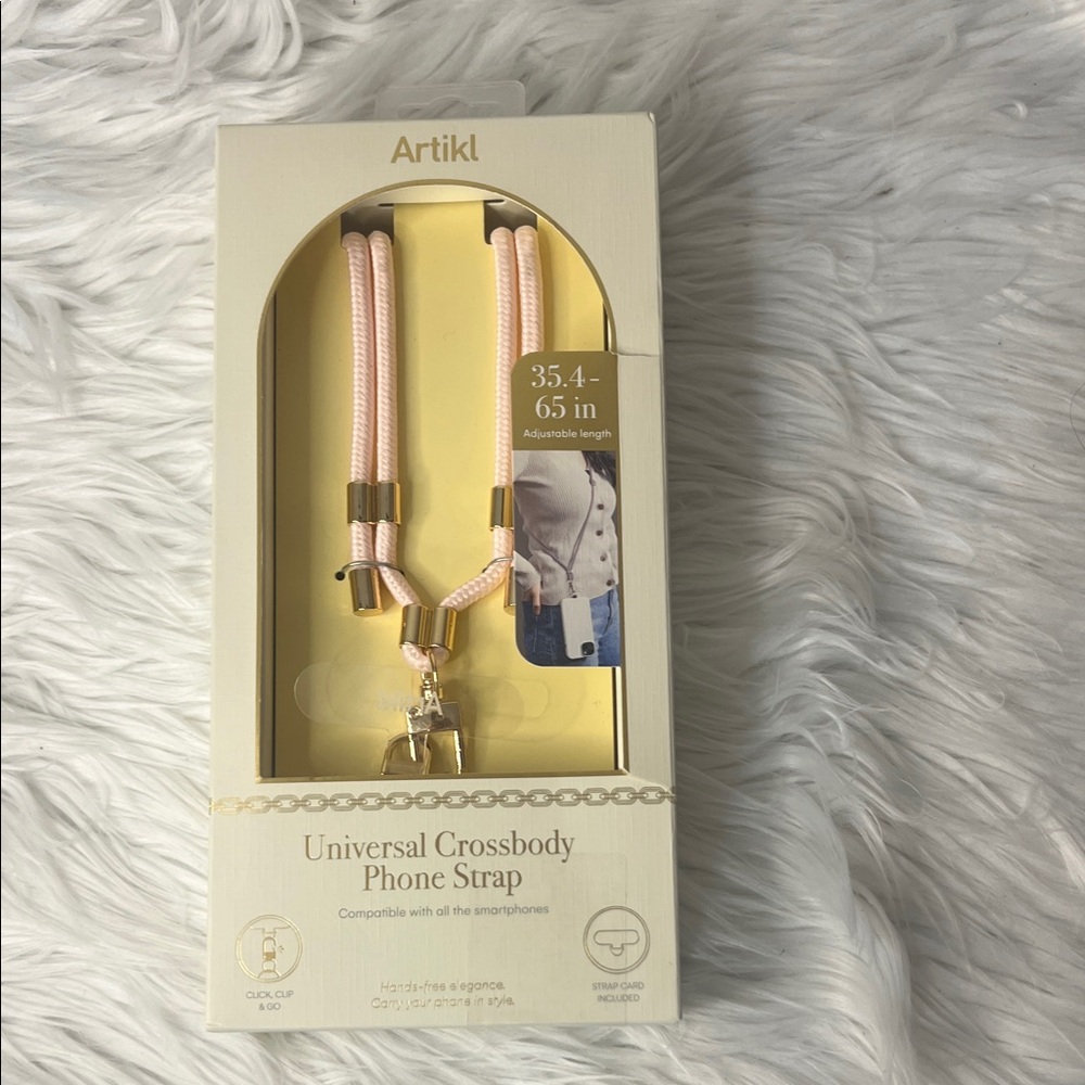 Pink Universal Crossbody Phone Strap